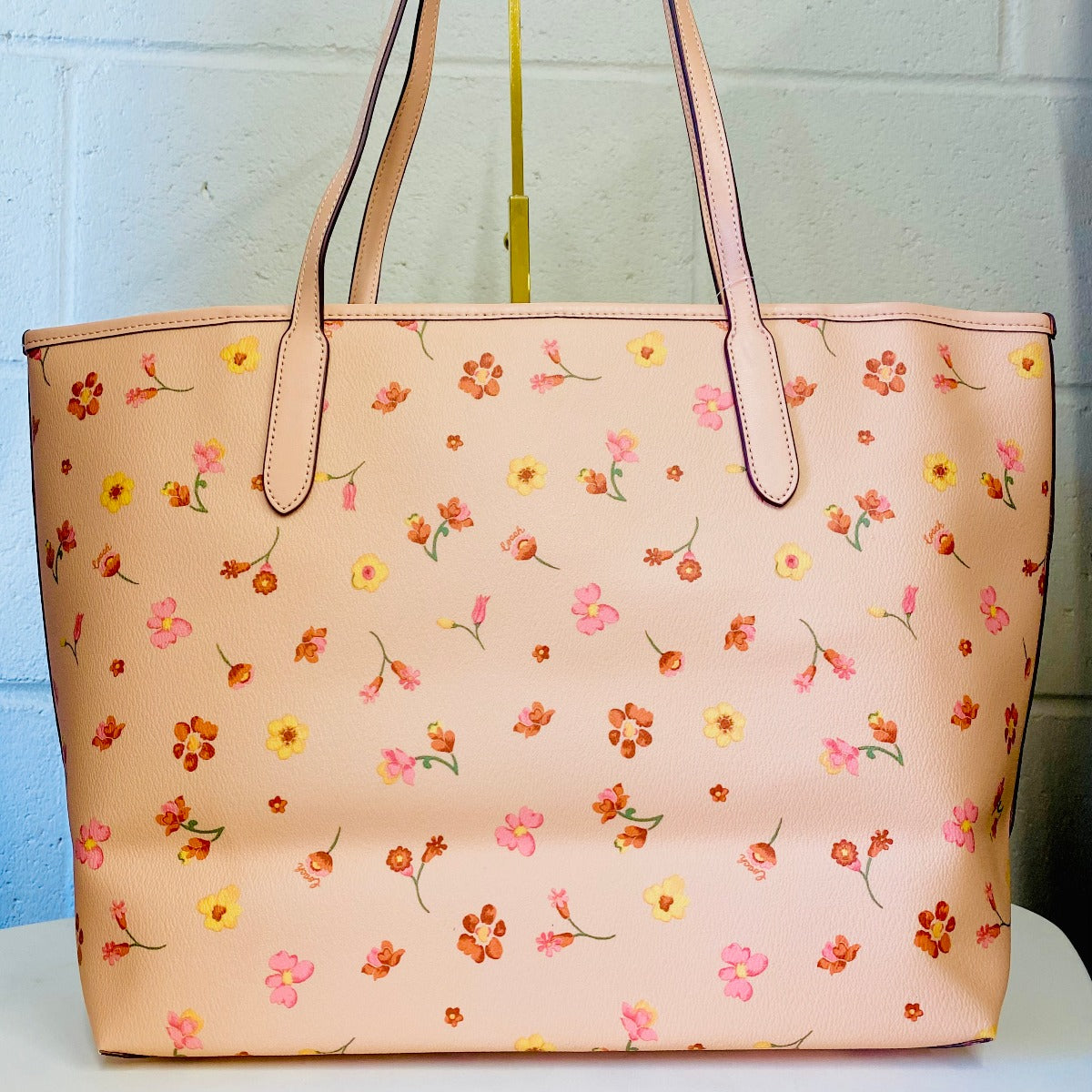 Coach C8743 City Tote With Mystical Floral Print In Faded Blush Multi Coach C8743 City Tote With Mystical Floral Print In Faded Blush Multi